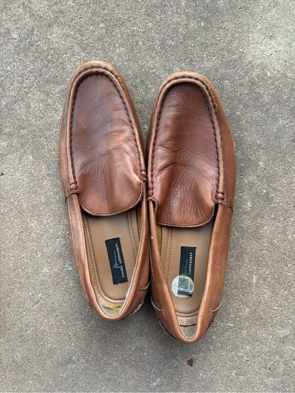 Men’s Classic Brown Leather Moc Toe Loafers